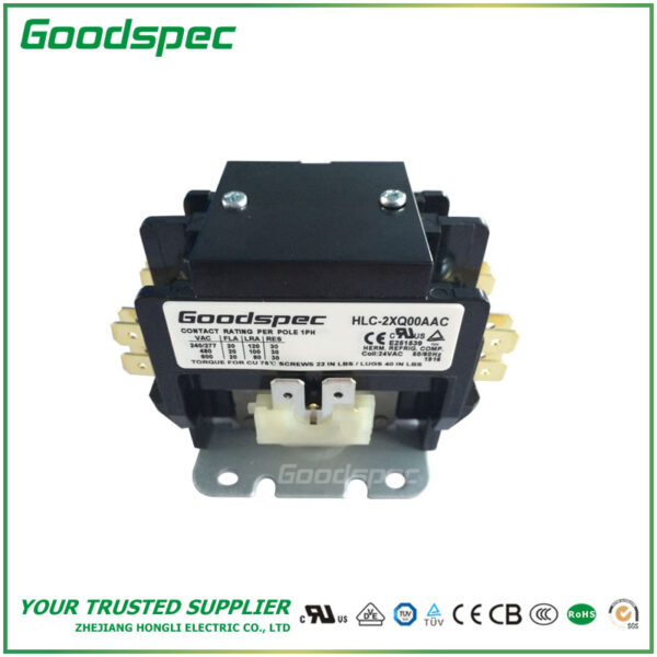 GC-2XQ00AAC(2P/20A/24VAC) Definite Purpose Contactor
