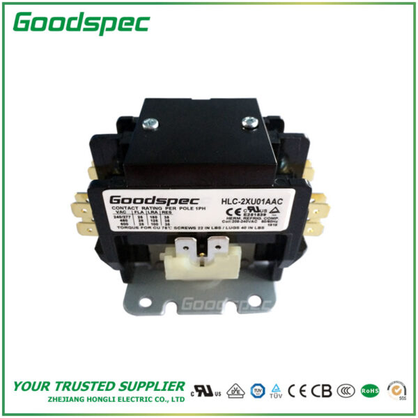 HLC-2XU01AAC-003.jpg GC-2XU01AAC(2P/25A/208-240VAC) Definite Purpose Contactor