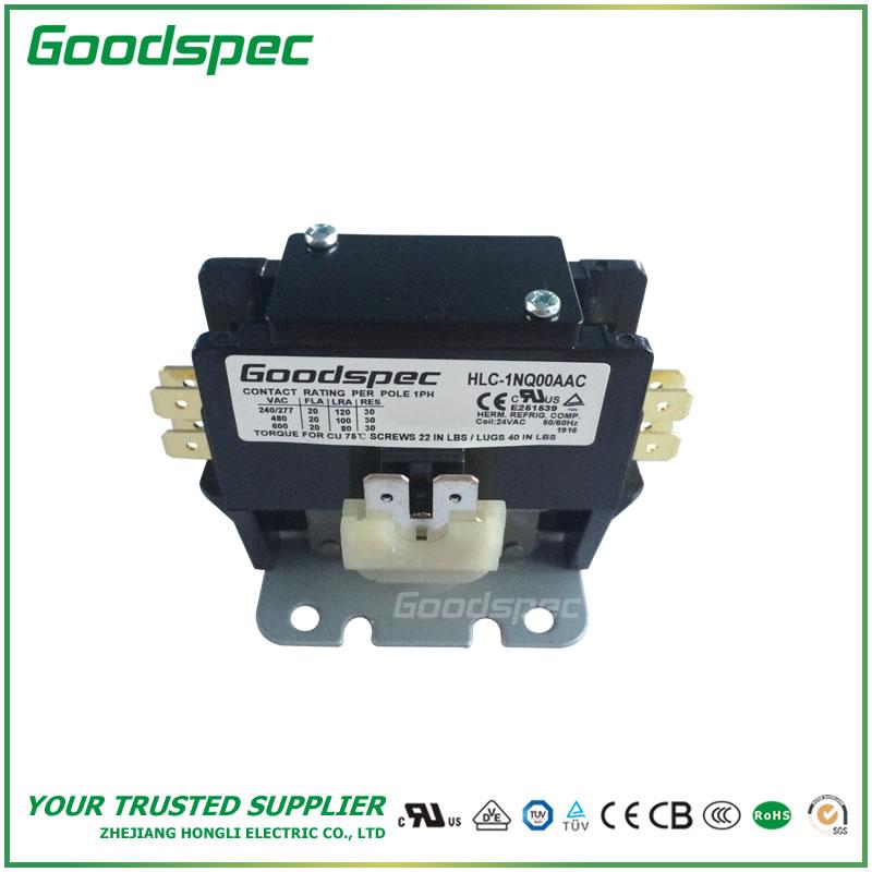 products-HLC-1NQ00AAC-001.jpg HLC-1NQ00AAC(1P/20A/24VAC) DEFINITE PURPOSE CONTACTOR