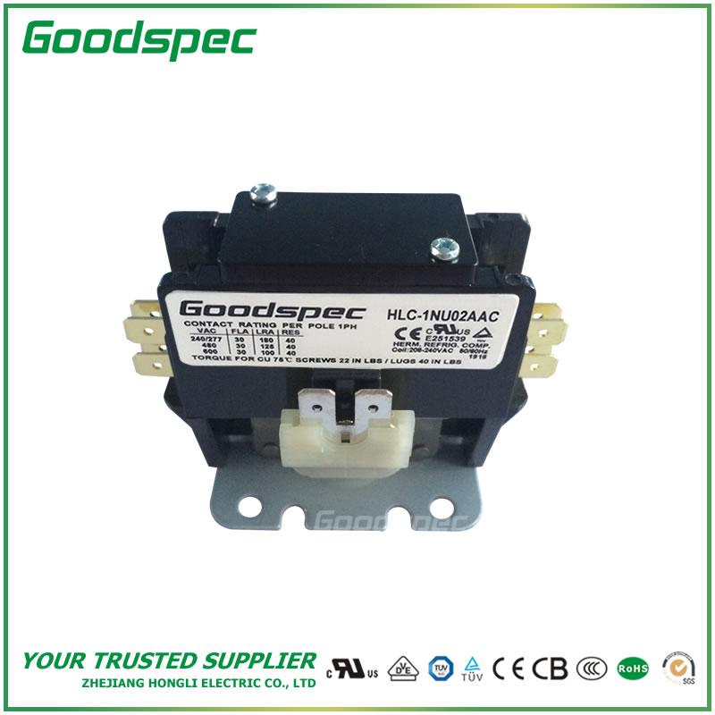 products-HLC-1NU02AAC-001.jpg HLC-1NU02AAC(1P/30A/208-240VAC) DEFINITE PURPOSE CONTACTOR