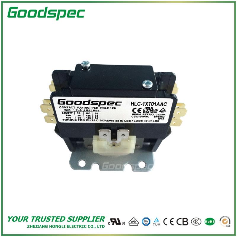 products-HLC-1XT01AAC-001.jpg HLC-1XT01AAC(1P/25A/120VAC) Definite Purpose Contactor