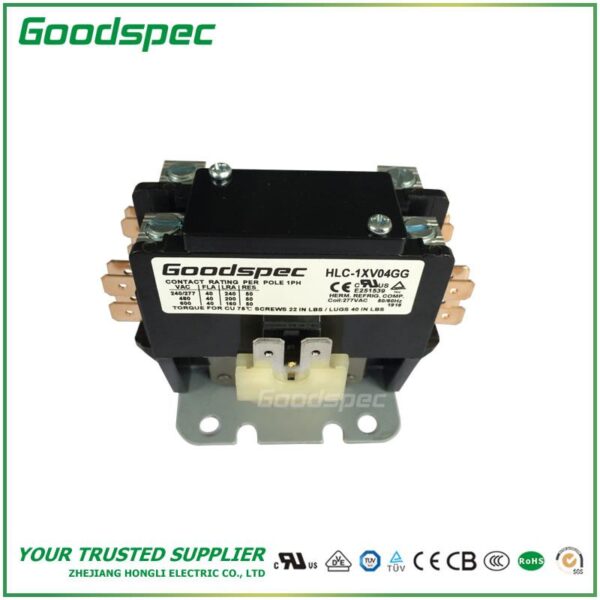 products-HLC-1XV04GG-002.jpg HLC-1XV04GG(1P/40A/277VAC) Definite Purpose Contactor