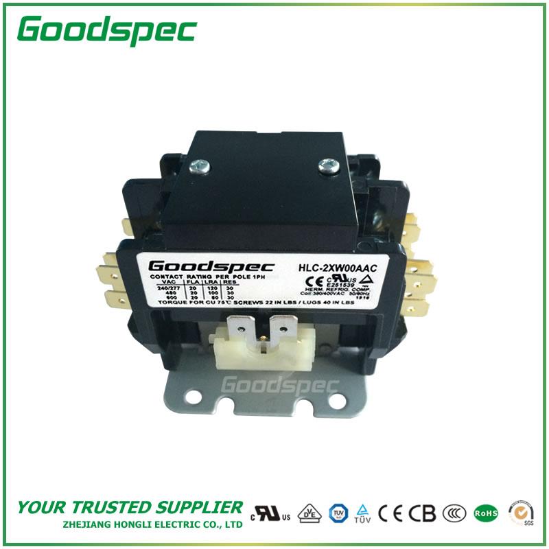 products-HLC-2XW00AAC-003.jpg HLC-2XW00AAC(2P/20A/380-400VAC) DEFINITE PURPOSE CONTACTOR