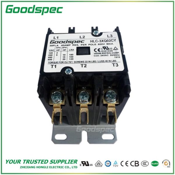 products-HLC-3XQ02CY-002.jpg GC-3XQ02CY(3P/30A/24VAC)DEFINITE PURPOSE CONTACTOR