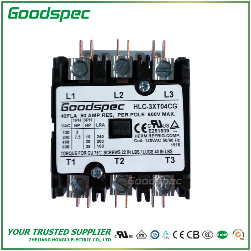 products-HLC-3XT04CG-001.jpg HLC-3XT04CG(3P/40A/120VAC) DEFINITE PURPOSE CONTACTOR