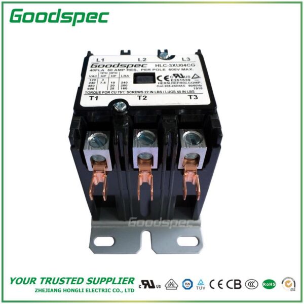 products-HLC-3XU04CG-004.jpg HLC-3XU04CG(3P/40A/208-240VAC) DEFINITE PURPOSE CONTACTOR