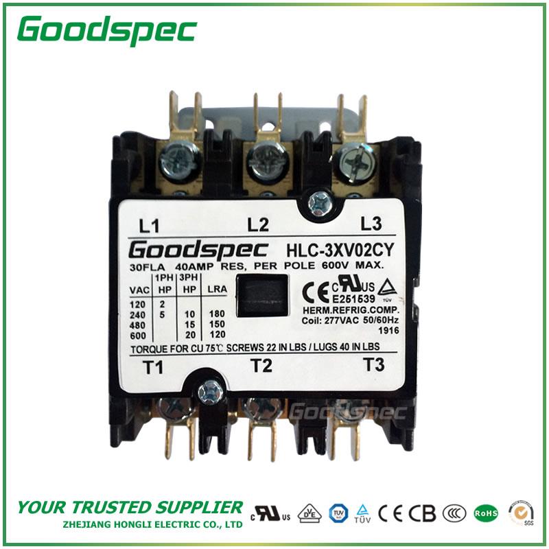 products-HLC-3XV02CY-001.jpg HLC-3XV02CY(3P/30A/277VAC)DEFINITE PURPOSE CONTACTOR