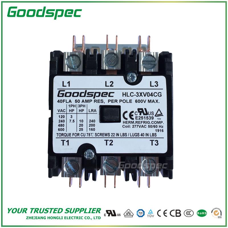 products-HLC-3XV04CG-001.jpg HLC-3XV04CG(3P/40A/277VAC) DEFINITE PURPOSE CONTACTOR