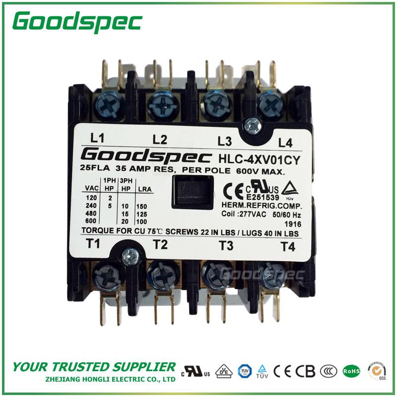 products-HLC-4XV01CY-001.jpg HLC-4XV01CY(4P/25A/277V)DEFINITE PURPOSE CONTACTOR