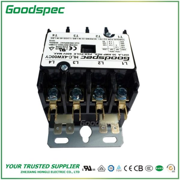 products-HLC-4XW00CY-003.jpg HLC-4XW00CY(4P/20A/380-400V)DEFINITE PURPOSE CONTACTOR