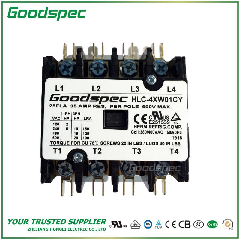 products-HLC-4XW01CY-001.jpg HLC-4XW01CY(4P/25A/380-400V)DEFINITE PURPOSE CONTACTOR