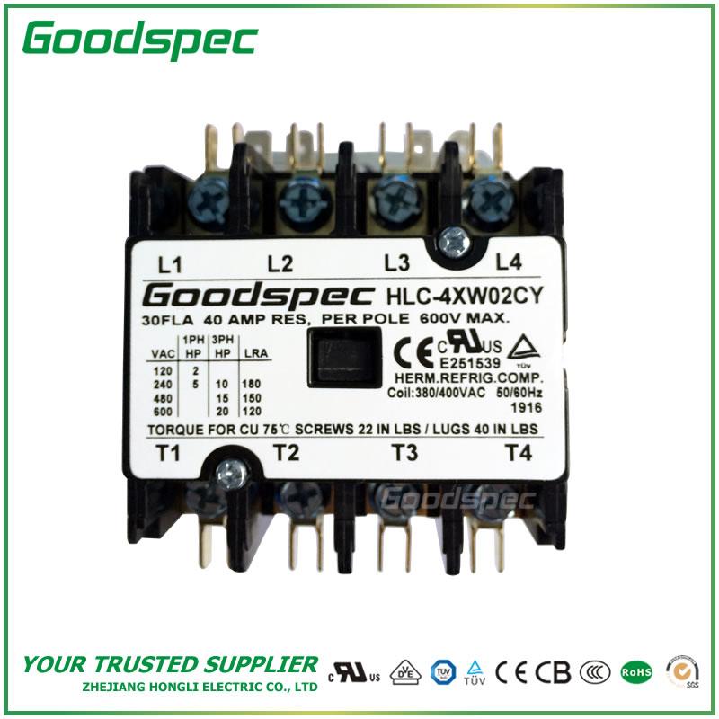 products-HLC-4XW02CY-001.jpg HLC-4XW02CY(4P/30A/380-400V)DEFINITE PURPOSE CONTACTOR