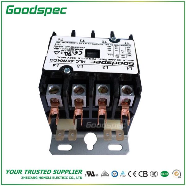 products-HLC-4XW04CG-002.jpg HLC-4XW04CG(4P/40A/380-400VAC)DEFINITE PURPOSE CONTACTOR